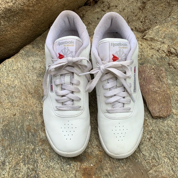 Reebok Classic White Lavender Women’s Princess Sneakers Running Shoes Walking - Picture 3 of 9